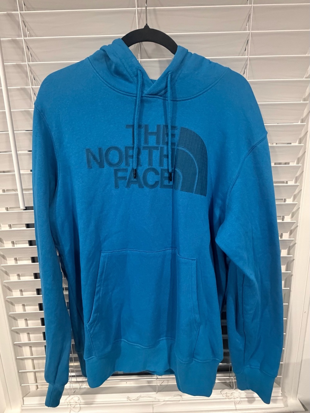 The North Face Half Dome pullover Hoodie Baby Blue and Dark Blue Logo